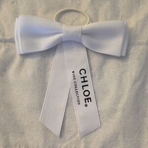 Chloe Classic White Hair Bow